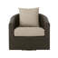 Fauteuil rotatif luxueux en osier