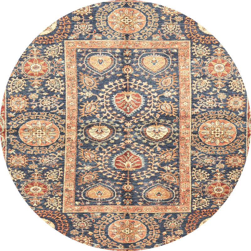 Abstract Indoor Rug, Round 4'