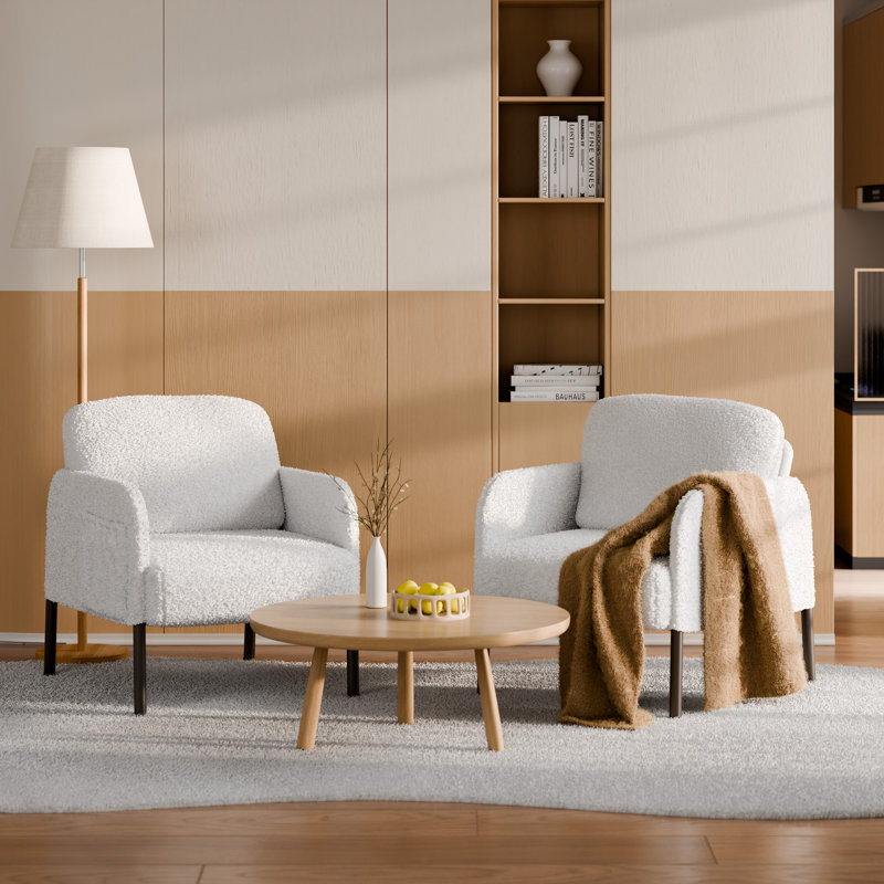 Alayo Upholstered Armchair, Black, White