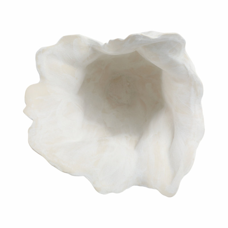 Sagebrook Home 16" Zaldana Large Porcelain Vase, Ivory, Ivory, 13" H x 12" W x 11" D