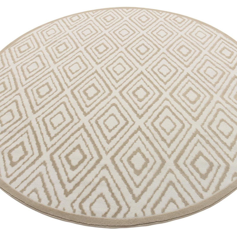 Amose Abstract Indoor Rug, Round 4'