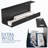 Vivo Black Extra Deep Under Desk Cable Management Trays