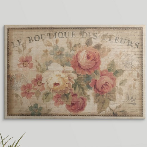 Heldana Parisian Flowers III, Danhui Nai, impression, H 16 po x l 24 po x P 1,5 po, Toile