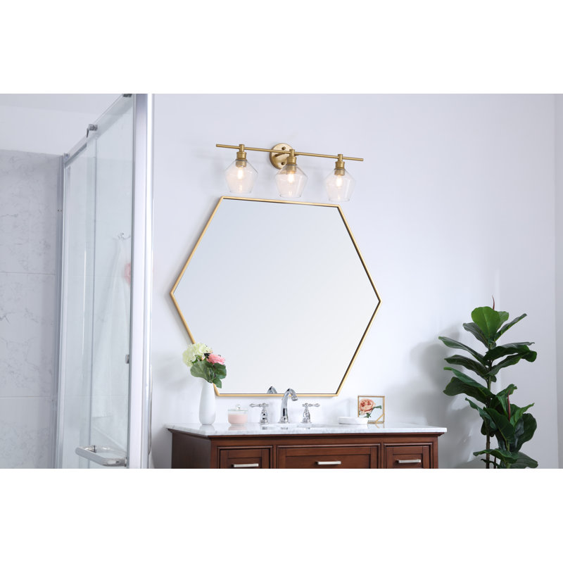 Éclairage pour meuble-lavabo Sullivan Street, Laiton, Transparent, 3