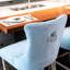 Velours bleu avec tiroirs faits à la main, pieds en bois, assise confortable, 2 coussins,-296028670-296028669