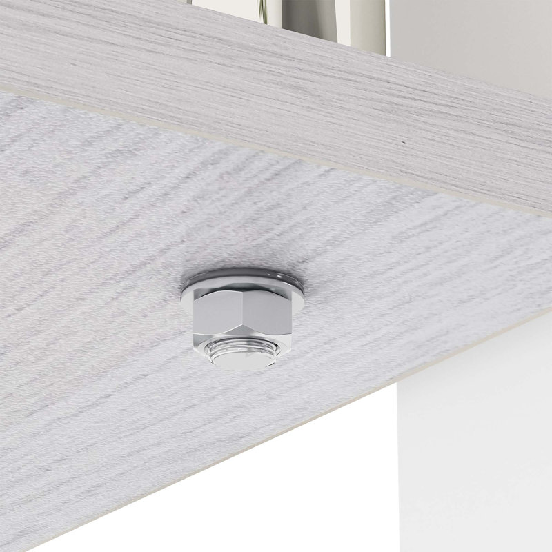 Table basse rectangulaire, plateau en verre trempé avec panneau de fibres à densité moyenne, table moderne pour le salon, verre transparent