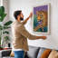 Golden Leopard Art Deco - Wrapped Canvas-593337074-593337084