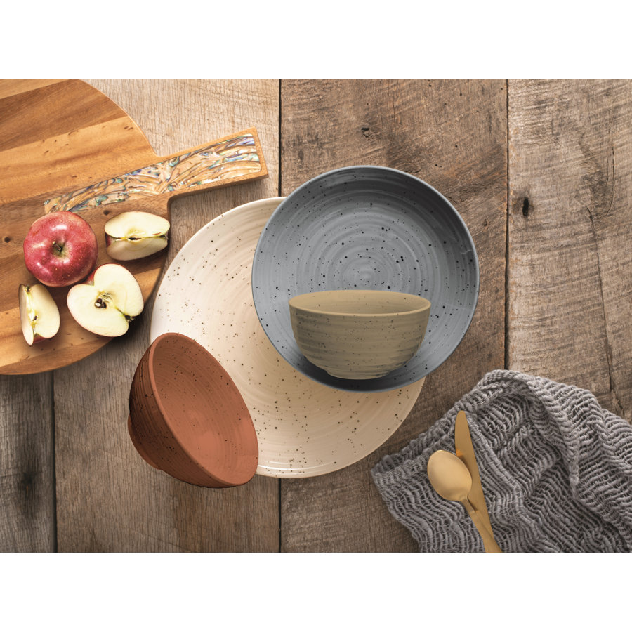 Siterra Painter's Palette 16 Piece Dinnerware Set, Service for 4