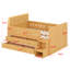 Lit en bois avec lumière DEL, tiroirs de rangement-303926626