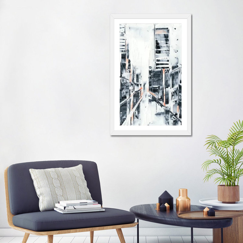 «Sunset Réfraction II» par Ethan Harper - reproduction d'art, Blanc, H 32 po x l 24 po x P 1 po, Papier encadré blanc