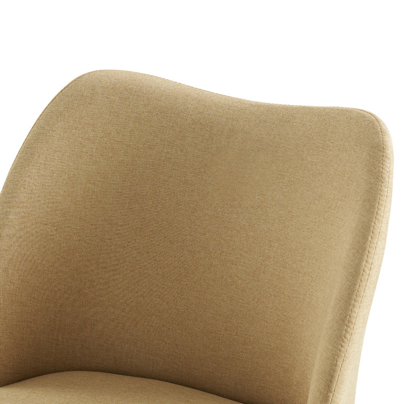 Chaise de salle à manger ergonomique Kanalu, Brun clair