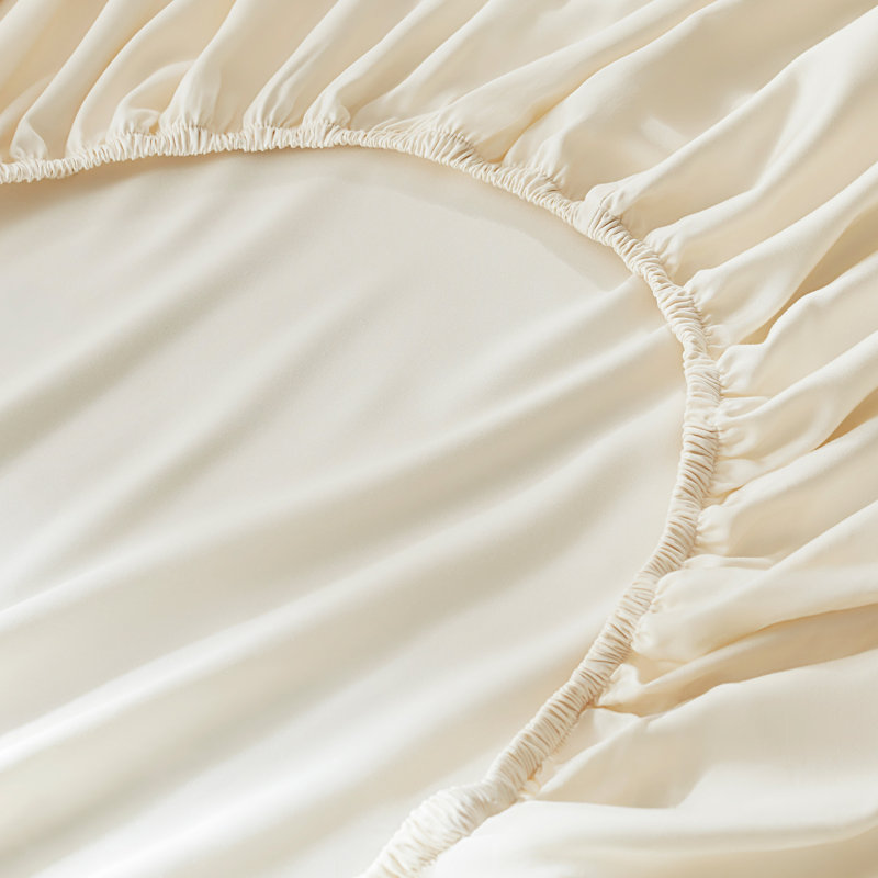 Ensemble de draps en viscose naturelle, King, Almond