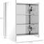 Armoire de salle de bain avec miroir - fini en acier inoxydable