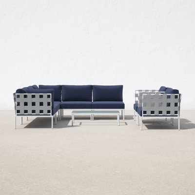 Harmony 8-piece Outdoor Patio Aluminum Sectional Sofa Set