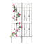2 pièces treillis de jardin en métal antirouille 71 po x 17,7 po, brun, pour, jasmin, support à fleurs extérieur, facile à installer, rouille 71 po x 17,7 po, supporte la gloire du matin, assemblage