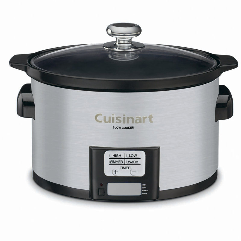 Cuisinart 3.5 Quart Silver Stainless Steel Programmable Slow Cooker