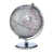 Silver on Silver Globe-Chrome Base