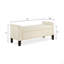 Banc de rangement rembourré capitonné à boutons avec garniture cloutée, siège de salon rembourré avec accoudoirs, banc de lit-2038743160