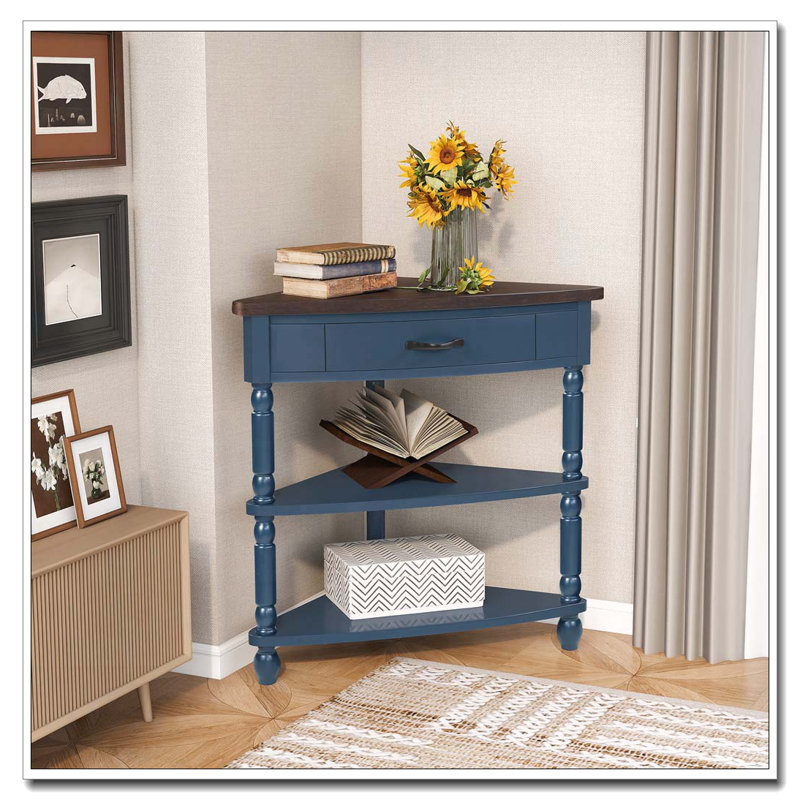 Petite table de coin 33,8 po, Marine