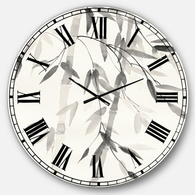 Horloge murale Swigart Bamboo Leaves II