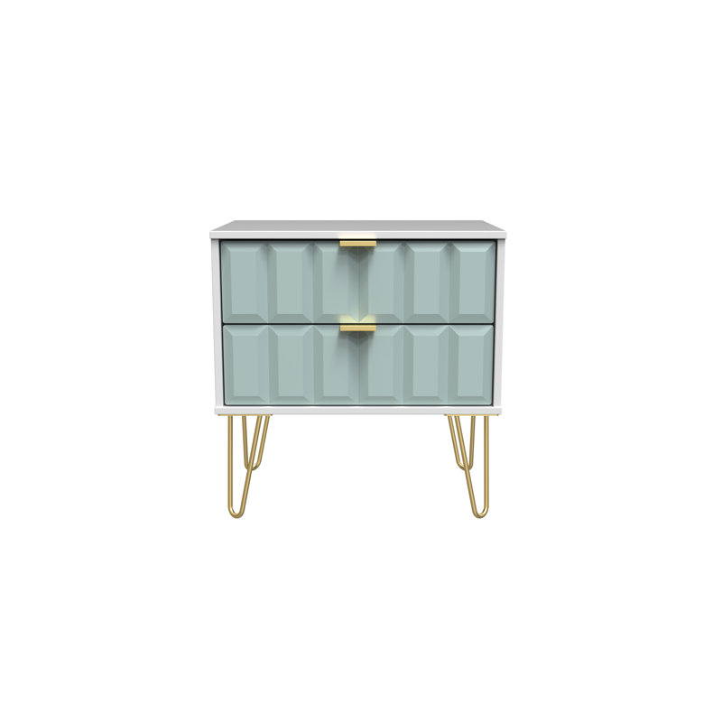 Allem 2 Drawer Midi Chest (Ready Assembled), Duck/White