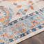 Denim Rust Traditional Outdoor Rug, Bordered Floral Easy to Clean Rug For Patio, Balcony, Decks-172407597