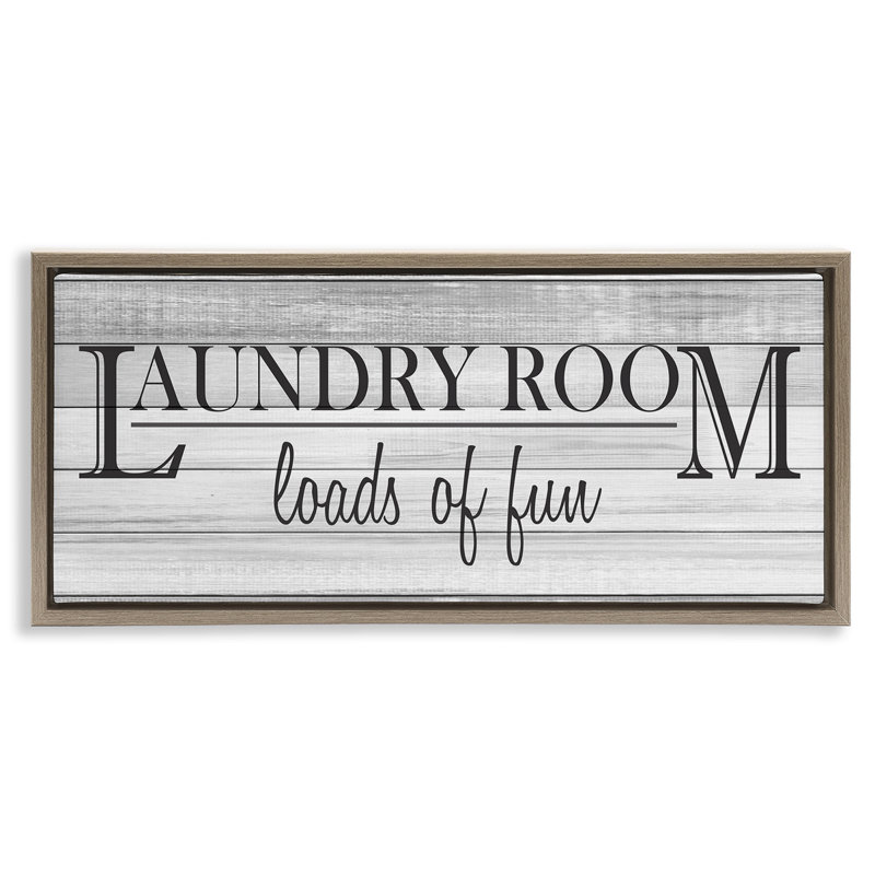 «Fun Laundry Room» par Kimberly Allen, Cadre flottant orme Montalcino, H 14 po x l 31 po