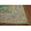 Tapis turc transitionnel vert Oushak 6x9