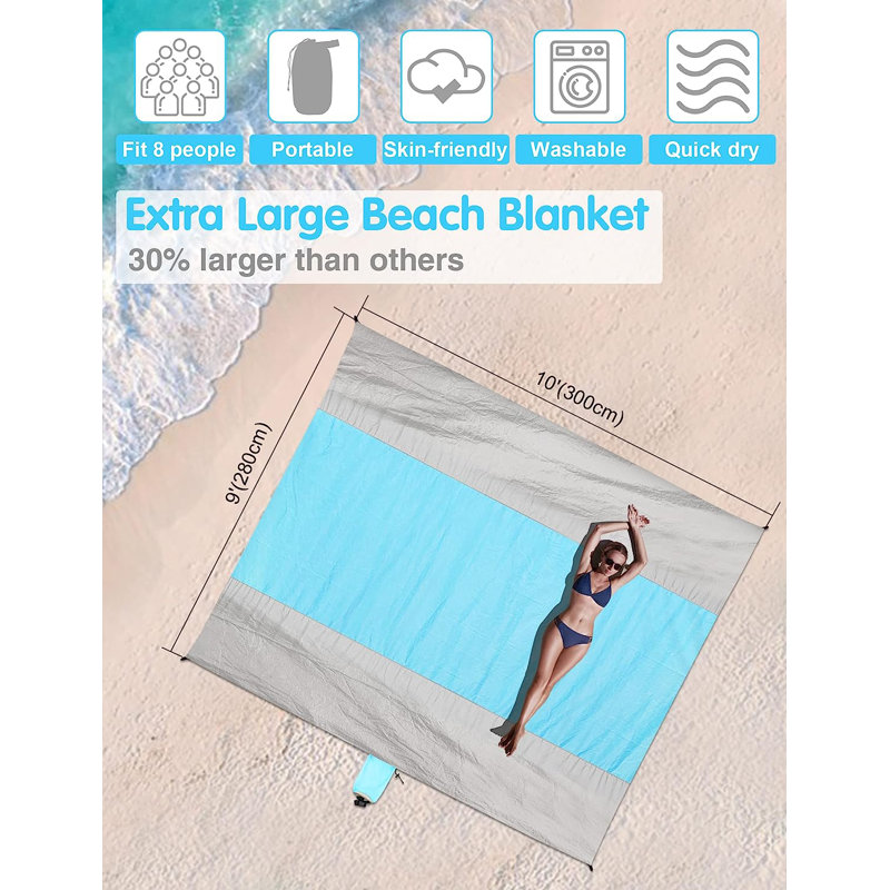 Couverture de plage, service pour 8