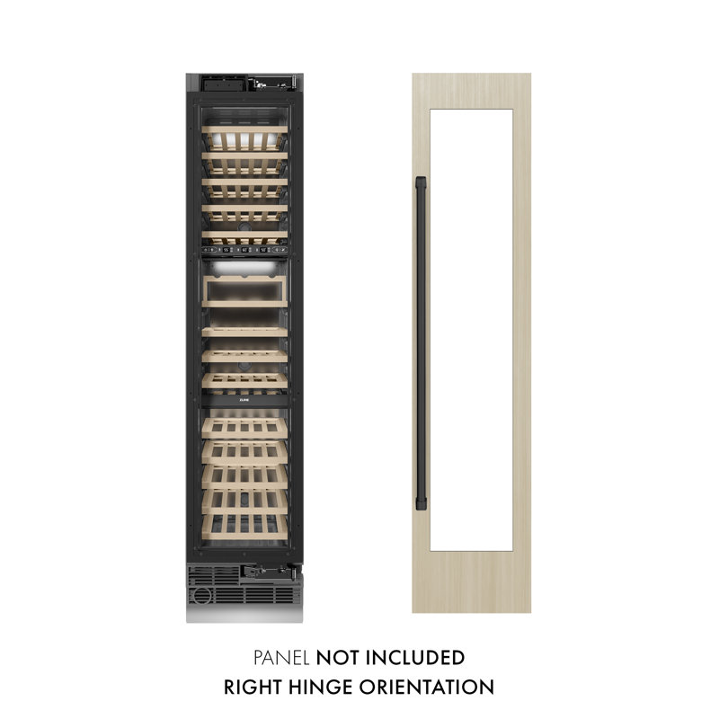 ZLINE Autograph 18 in. 68 Bottle Panel Ready Column Wine Cooler, Left, Matte Black