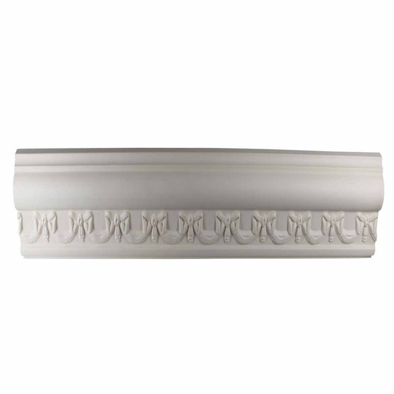 Primed White Urethane Ornate Crown Molding 94" L