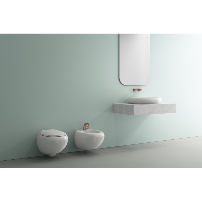 Strata Rimless Wall-Hung Toilet - 52cm, Yellow