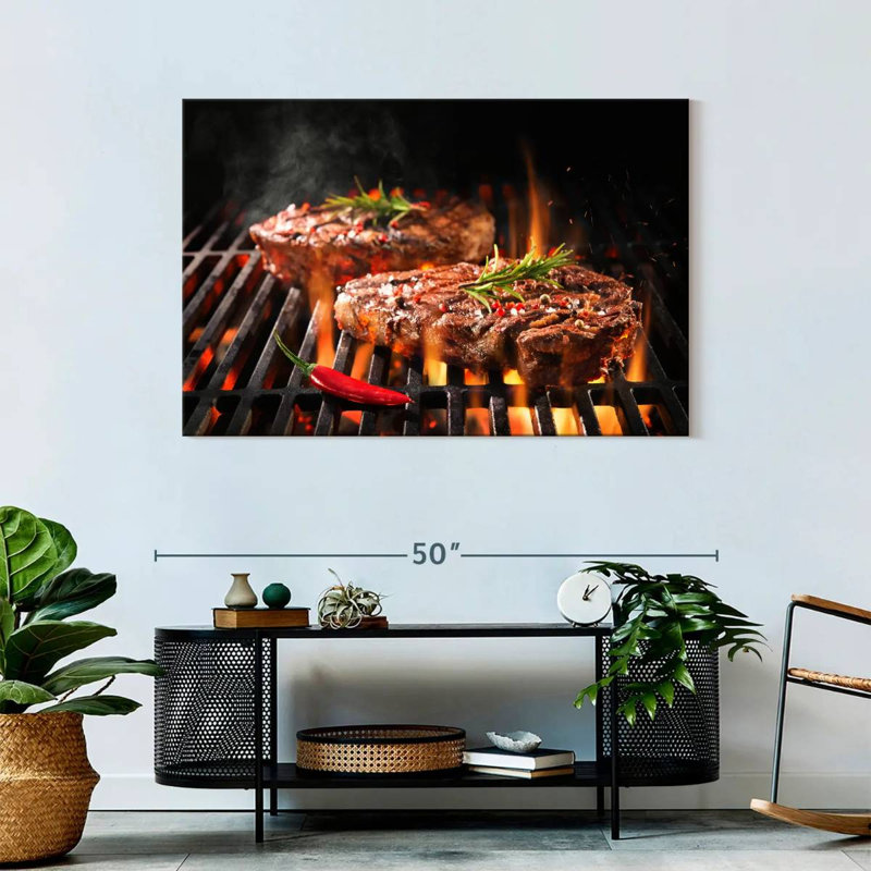 Yarlin Sizzling Beef Steaks, 30" H x 45" W