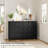 Black 6 Drawer Dresser – 54" Wide Large Dresser with Deep Drawers & Metal Knobs, Modern Wooden Chest for Bedroom, Entryway, Hallway-413995895