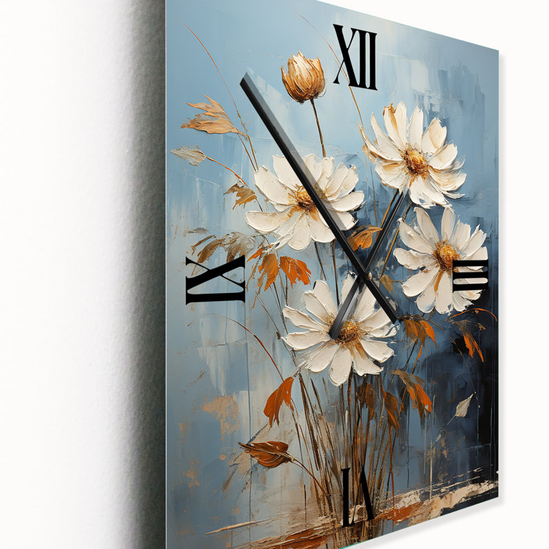 Horloge murale moderne Brittoni - Daisies, Petit