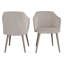 Fauteuil en velours gris Luntsford