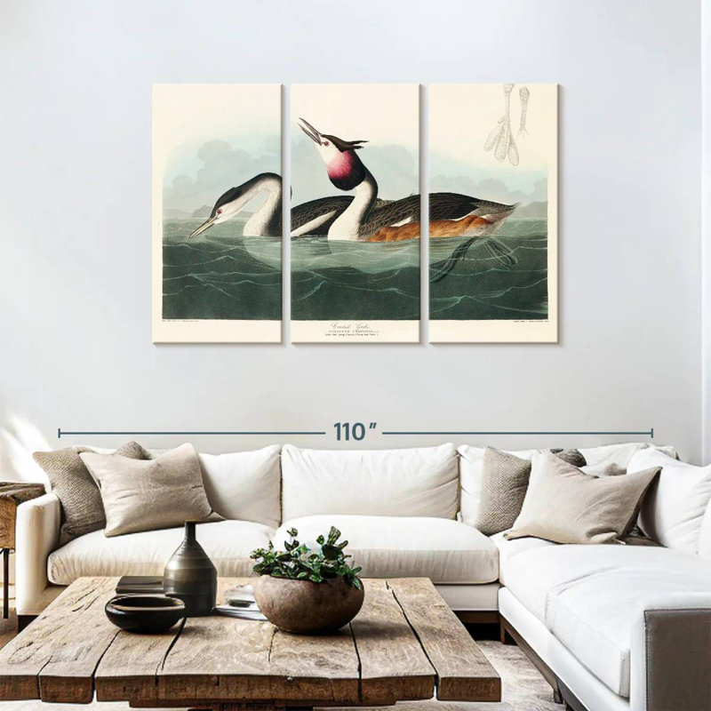 Brampt Crested Grebe, 48" H x 74" W