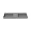 Lavabo de salle de bain mural rectangulaire moderne 60 "avec bonde dissimulée Juniper - gris, sans trou de robinet-2053611211-2053611252