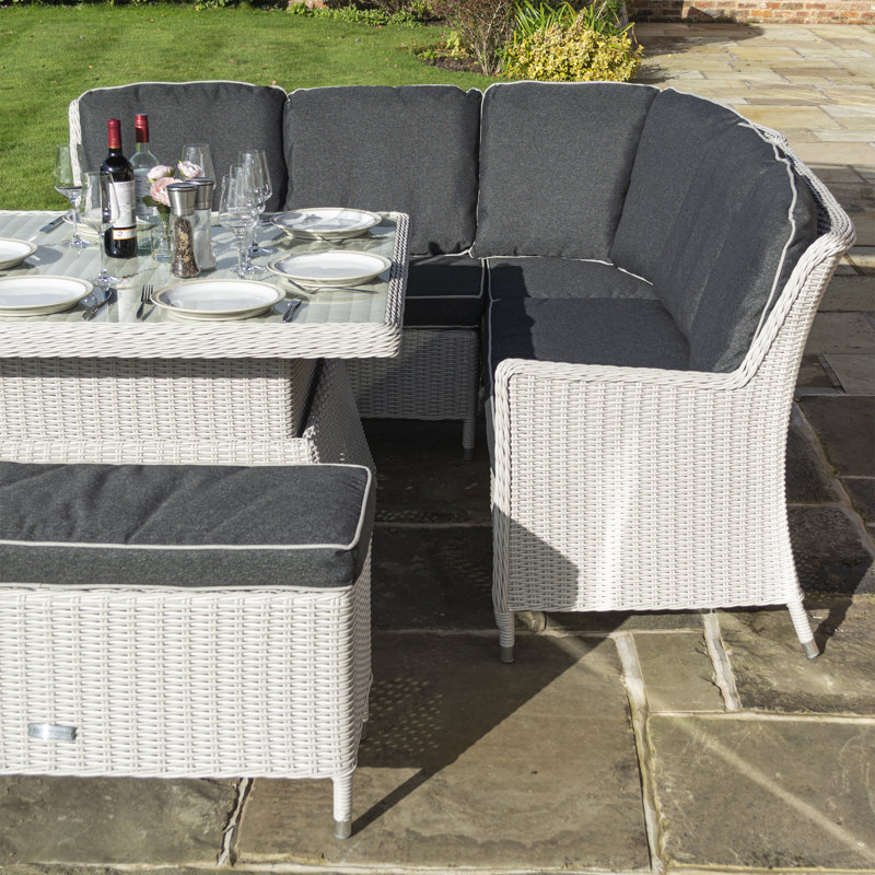 Rowlinson Prestbury Corner Dining Set Putty Grey