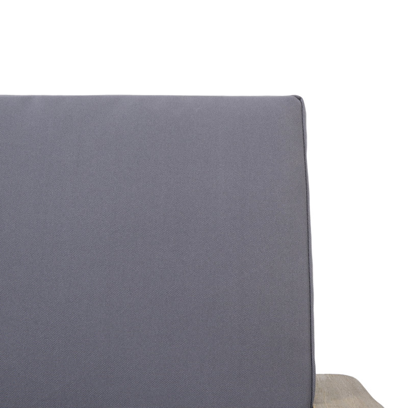 Club Chair - Dark Grey Wood Outdoor Comfort Chair, 25.91In Depth, 32.33In Width, 30.61In Height, 22.29Lb Lounge Seat In Grey, 26In D, W, H, Wt