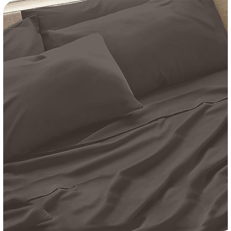 Ensemble de 6 valises pour chambre d'amis, Ensemble de draps pour lit très grand californien, Chocolat