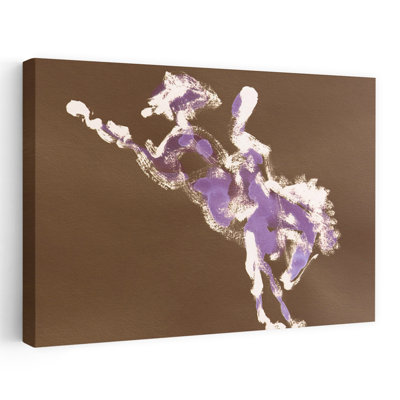 «Dynamic Rodeo Ride», impression abstraite sur toile cheval contemporain et énergique