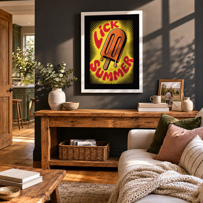 Lick & Summer Retro - Framed Print