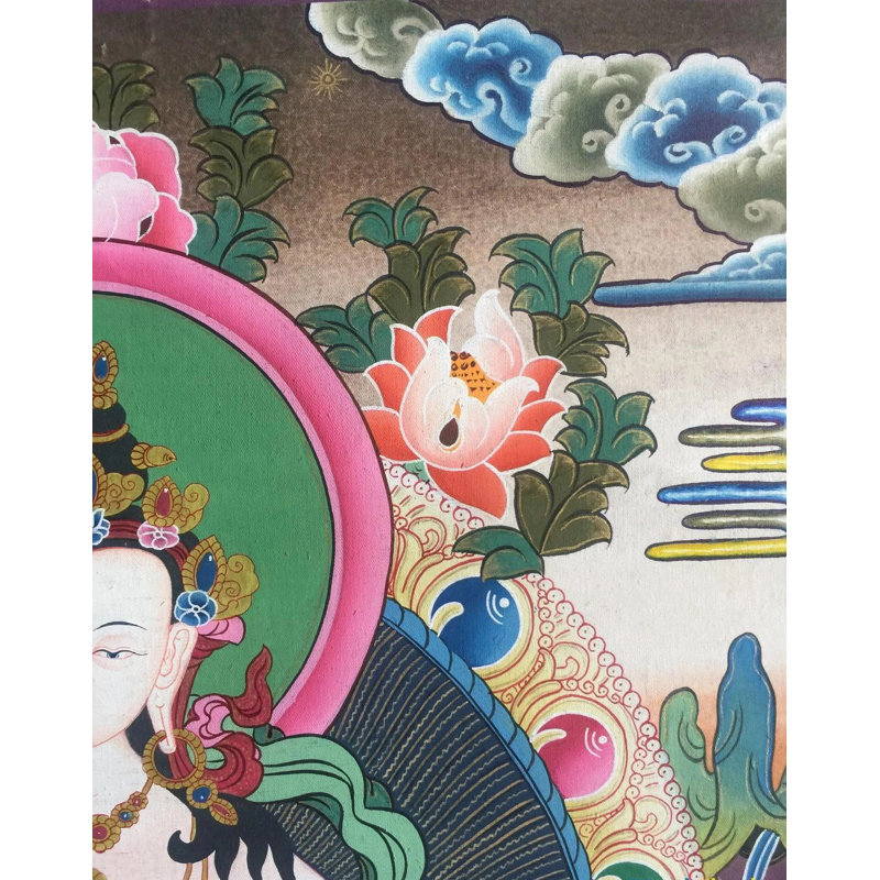 Vajrasattva Thangka (Thangka sans brocart)