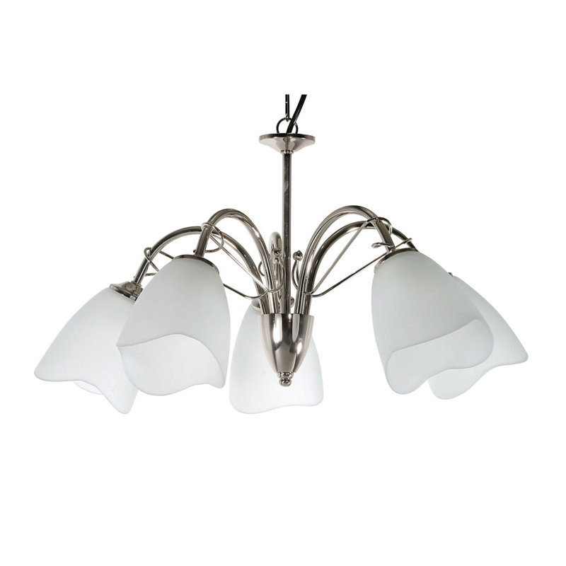 Alaina 5 - Light Shaded Chandelier, Chrome