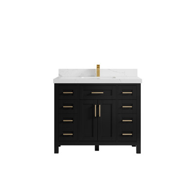 42'' Single Bathroom Vanity with Quartz Top