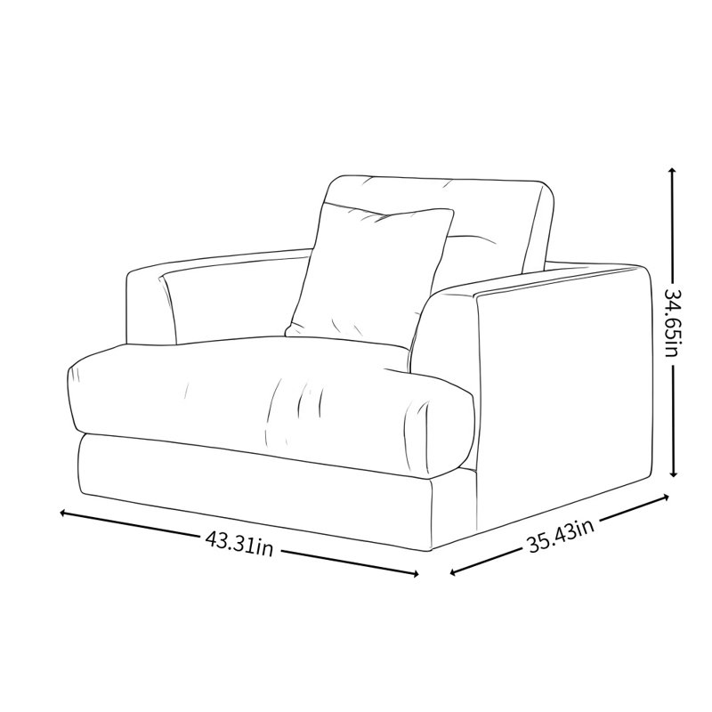 American Retro Fabric Sofa