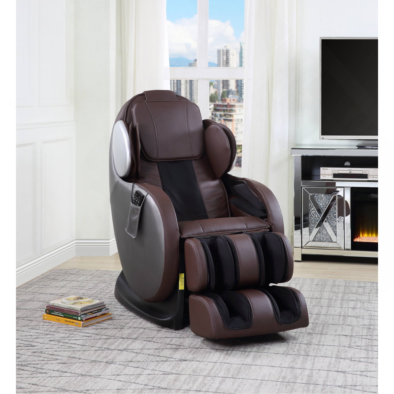 Fauteuil de massage en cuir synthétique Pacari, Chocolate