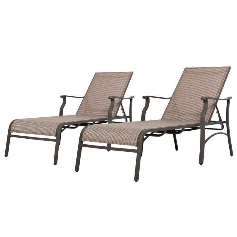 Paire de chaises longues en aluminium Trevi