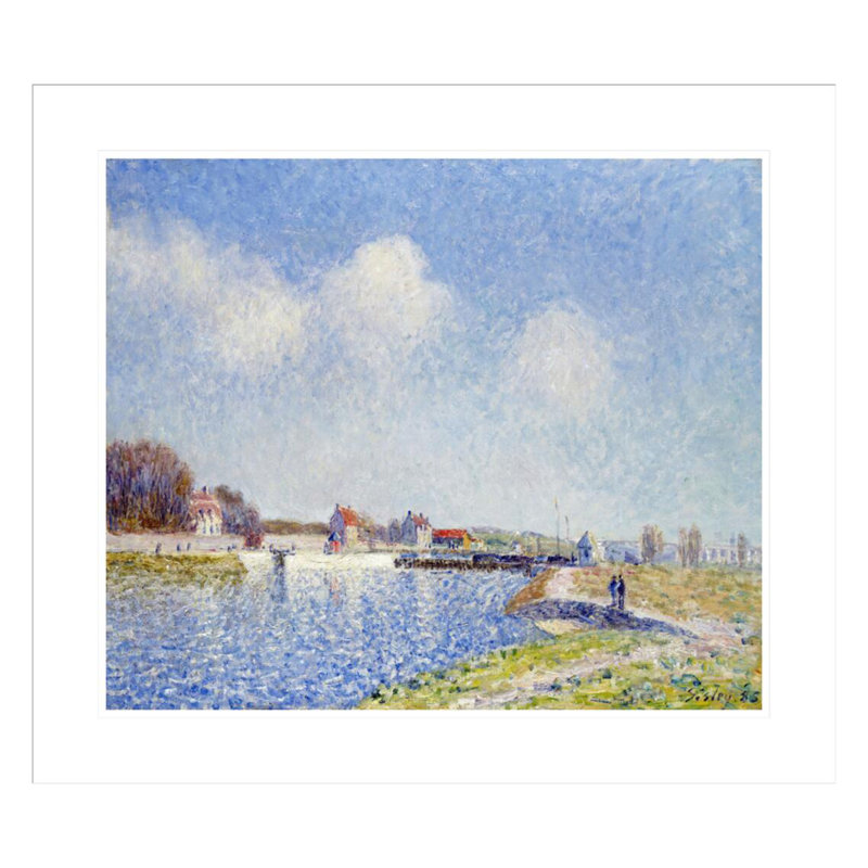 «Le Barrage De Saint-Mammes» par Alfred Sisley, impression giclée encadrée, H 23,5 po x l 26,72 po